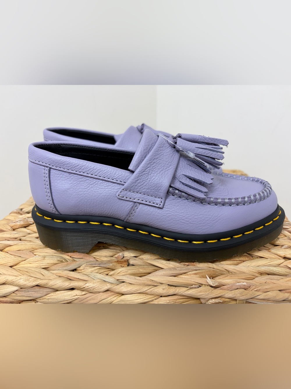 Dr. Martens Lavender Tassel Leather Loafers